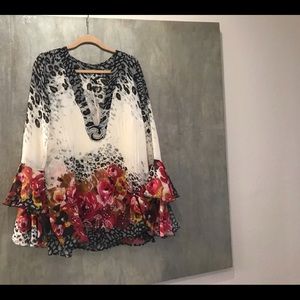 Positano mini dress like double silk